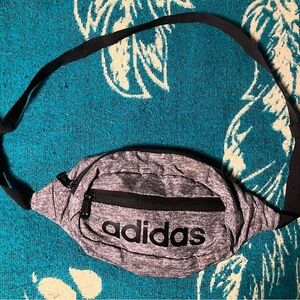 Adidas Gray and Black Fanny Pack / Crossbody Bag